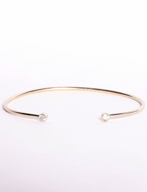 White Gold Bangle with Diamond circle White Gold Bangle with Diamond circle