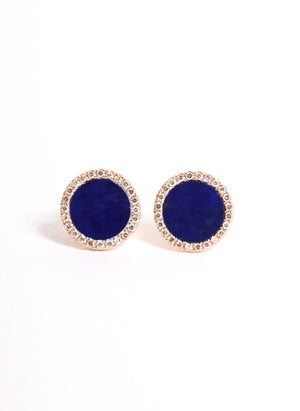 Round Blue 14KR Earrings Round Blue 14KR Earrings