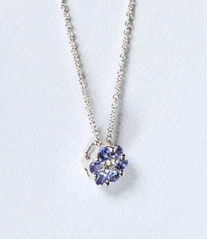 14kt White Gold & Sapphire Flower Pendant 14kt White Gold & Sapphire Flower Pendant