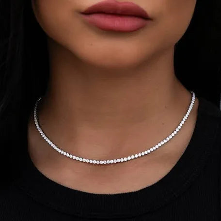 14kt Lab Grown Four Prong Diamond Tennis