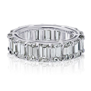 Platinum emerald cut eternity wedding band Platinum emerald cut eternity wedding band