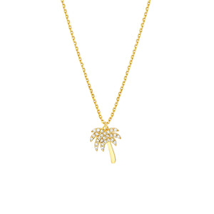 Diamond Palm Tree Adj Necklace Diamond Palm Tree Adj Necklace