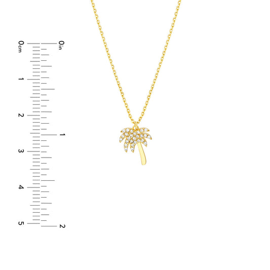 Diamond Palm Necklace