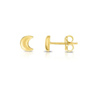 14K Gold Moon Stud Earring 14K Gold Moon Stud Earring