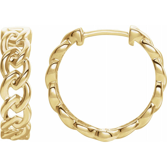 14kt yellow chain link earrings