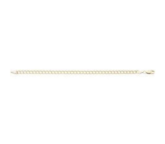 14K Yellow 4 mm Solid Charm 7" Bracelet