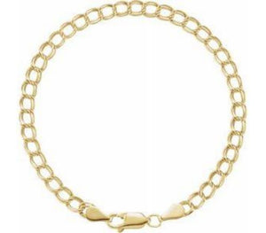 14K Yellow 3.75 mm Solid 7" Charm Bracelet 14K Yellow 3.75 mm Solid 7" Charm Bracelet