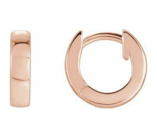 14K Rose 9.5 mm Huggies