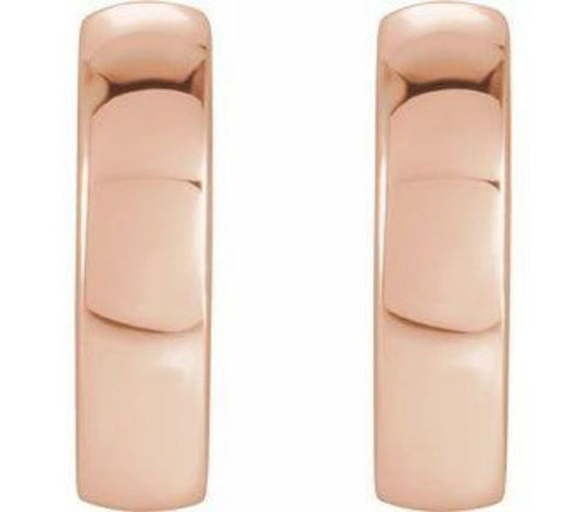 14K Rose 9.5 mm Huggies