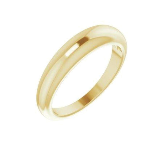 14K Yellow 4 mm Petite Dome Ring