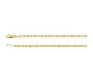 14K Yellow 1.28 mm Concave Figaro 18" Chain 14K Yellow 1.28 mm Concave Figaro 18" Chain