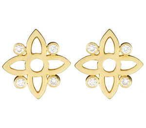 Gold and Diamond Earrings Gold and Diamond Earrings