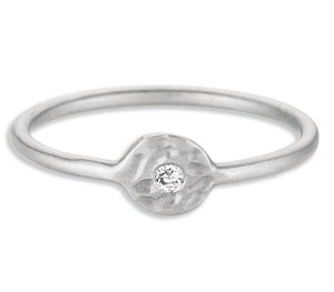 Gold Circle Diamond Stackable Ring Gold Circle Diamond Stackable Ring