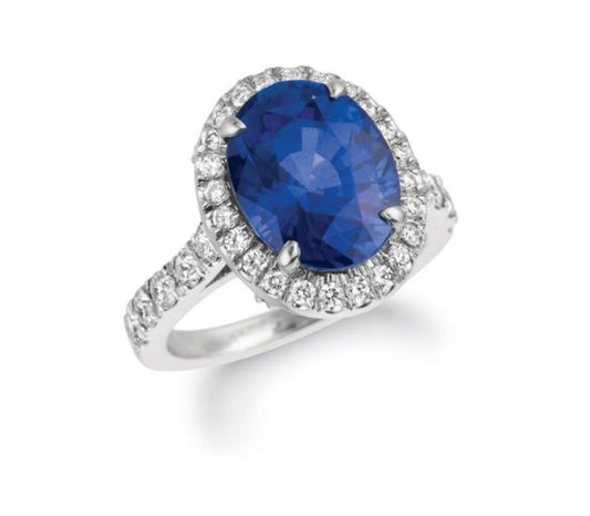 Sapphire and diamond ring