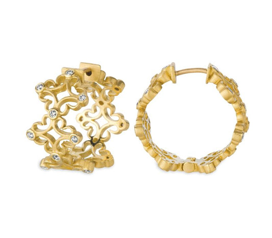 Gold and Diamond Earrings