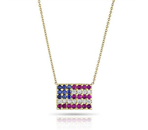 American Flag Necklace American Flag Necklace