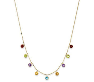14kt Multi-color Gemstone Necklace 14kt Multi-color Gemstone Necklace