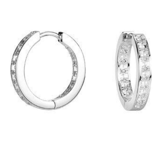 Diamond Hoop Earrings
