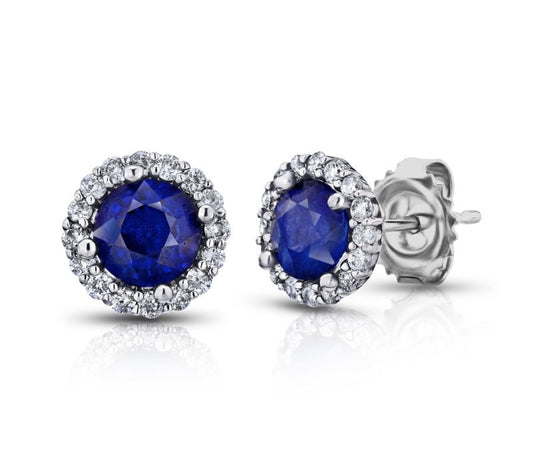 Sapphire And Diamond Earrings