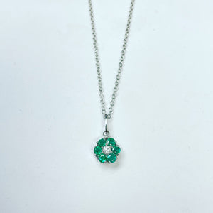 Emerald and diamond pendant Emerald and diamond pendant