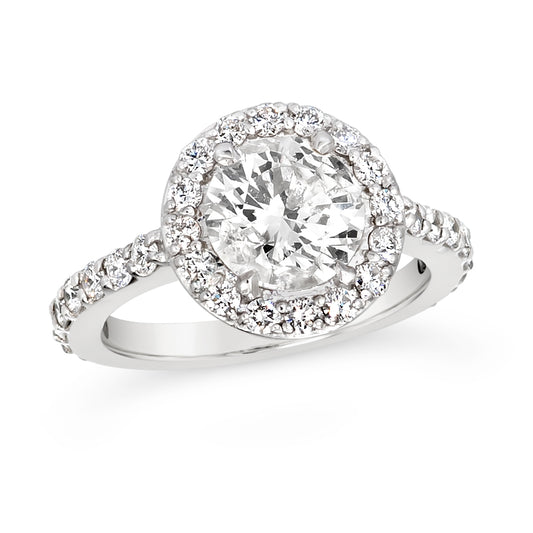 Diamond platinum engagement 1.35cts