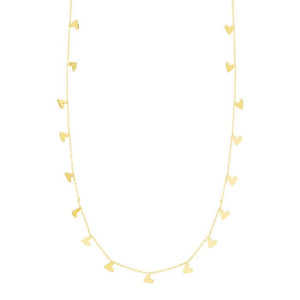 14K Tricolor Dangling Circles Necklace 14K Tricolor Dangling Circles Necklace