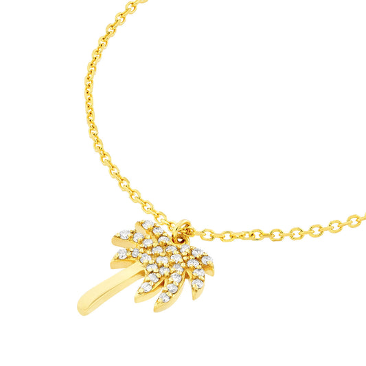 Diamond Palm Necklace