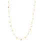 14K Tricolor Dangling Circles Necklace