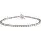 14K White 5.00cts  Diamond lab grown  7 inches Bracelet