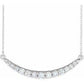 14K White 3/4 CTW Diamond French-Set Bar 18" Necklace