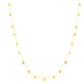 14K Tricolor Dangling Circles Necklace