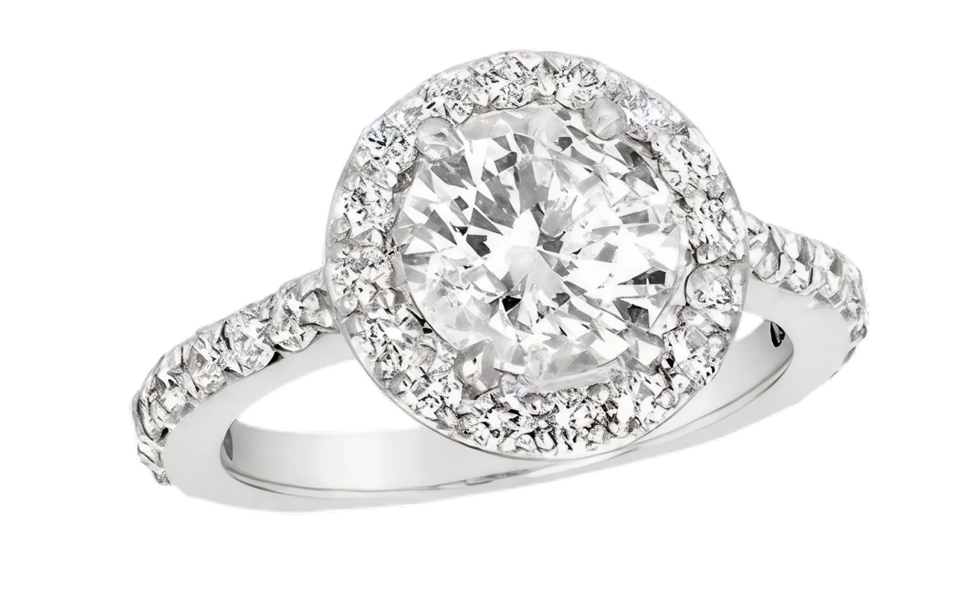 Elegant diamond ring on black background